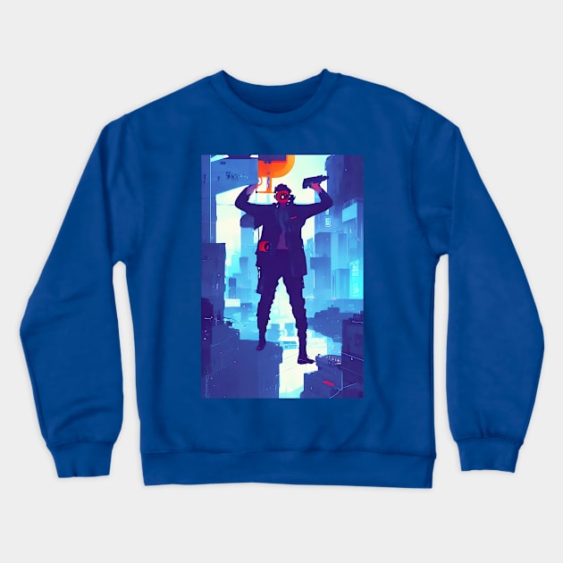 Cyberpunk netrunner Crewneck Sweatshirt by Blowfish